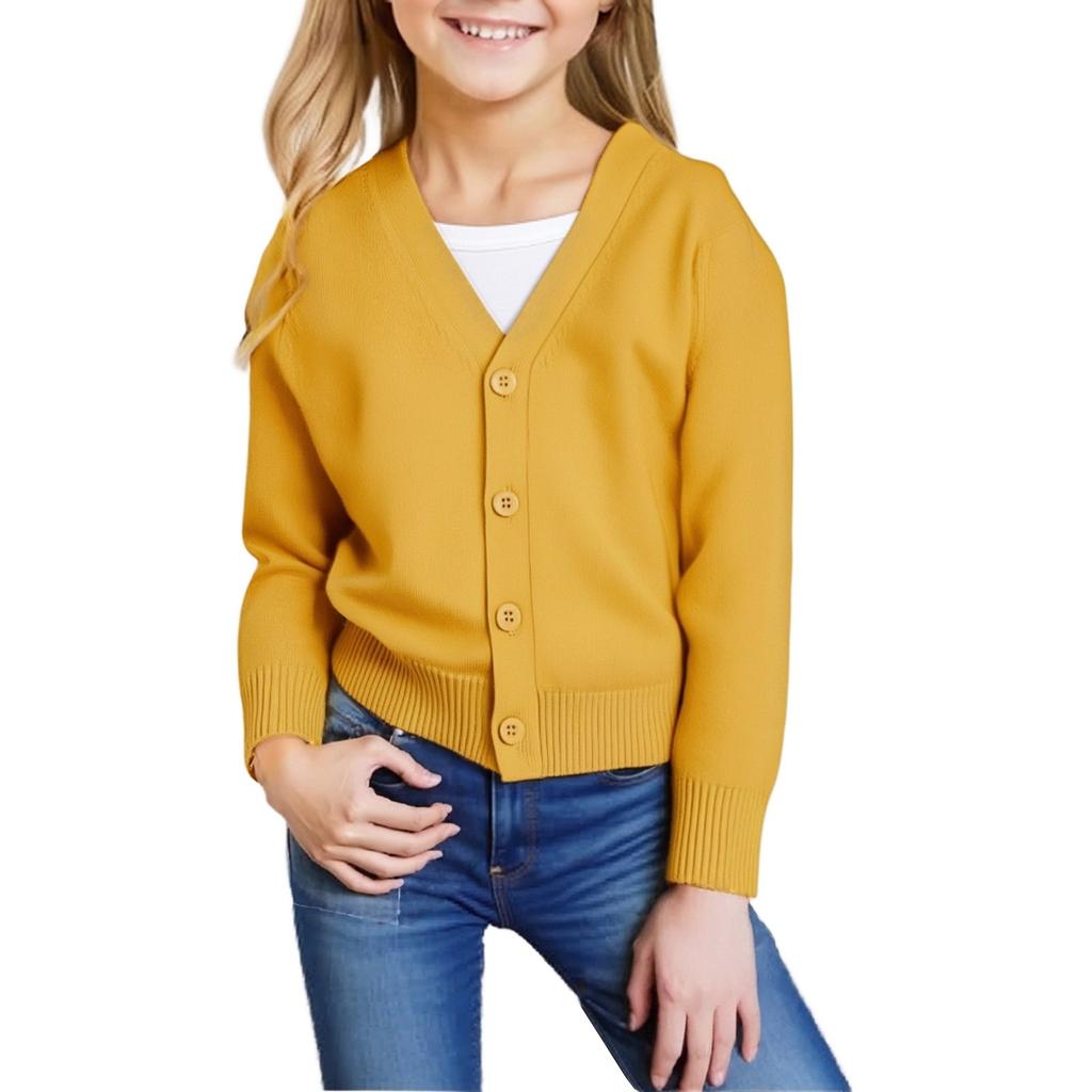 Children's Fashion Casual Round Neck Sweater Knitted Bottoming Top