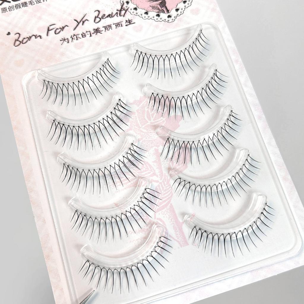 Thin Band Strip Wispy Fake Lashes Fluffy Natural Wispy Lashes For Work Birthdays Parties Travel