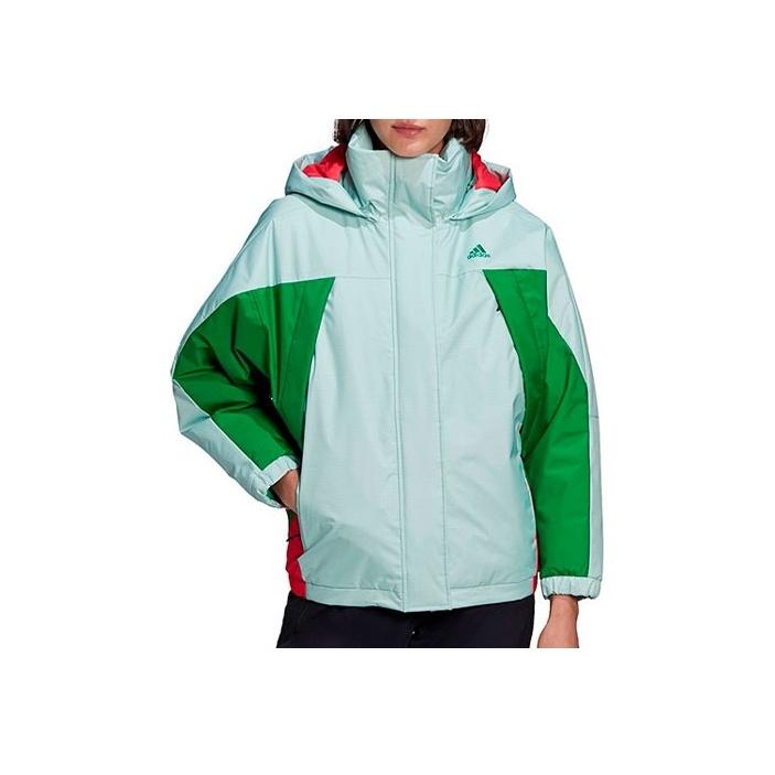 adidas Women s Color Block Hooded Down Jacket GF0015 M