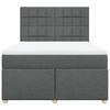 Exclusive House - Slatted Bed Base with Mattress Dark Grey 160x200cm Fabric