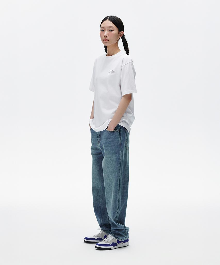 MAHAGRID Back Third Logo Tee White(Mg2Fmmt502A)