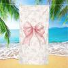 Mooi Roze Bloemig Strik Strandlaken, Perfect voor Zon Zand Zee Sneldrogend Absorberend