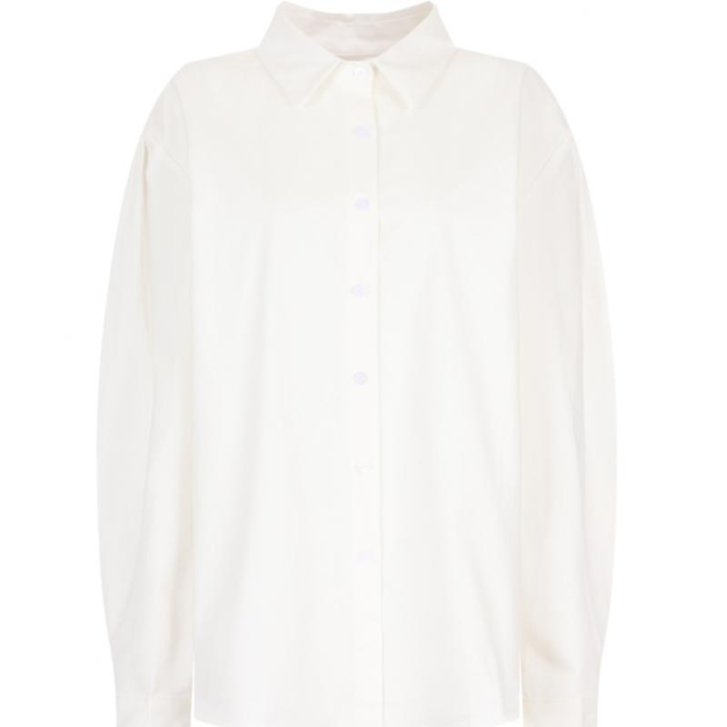 Shop   Women Collar Neck Casual Daily Loose Fit Long Sleeve Cotton Shirt Naru Wb