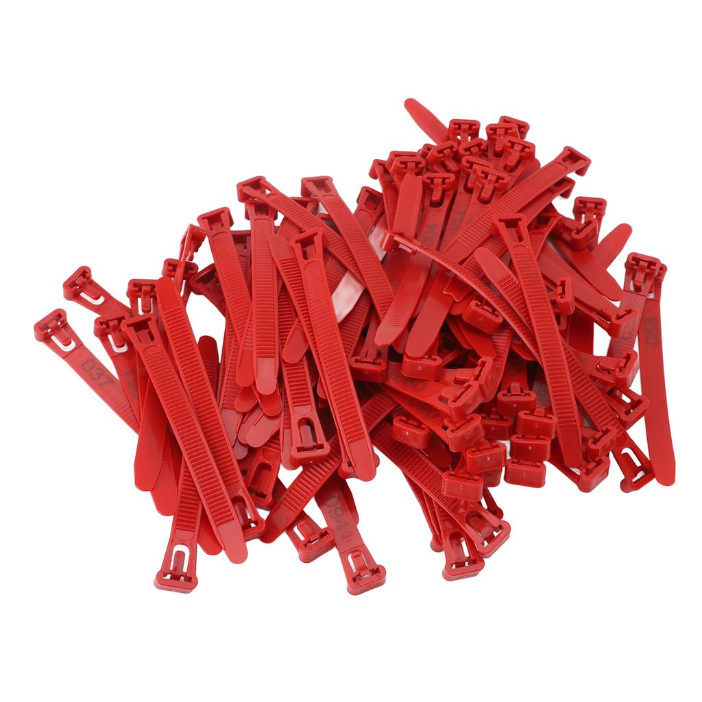 100pcs Chicken Leg Bands Adjustable Fadeless Numbered Poultry Identification Leg Tags for Duck
