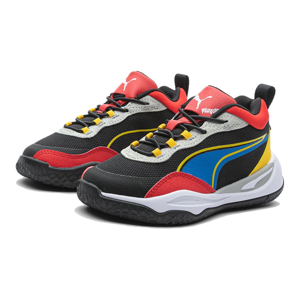 Puma Playmaker AC PS Comfortable Sports Durable Breathable Low Top Casual Shoes Kids Sneaker Black Blue 387354-07