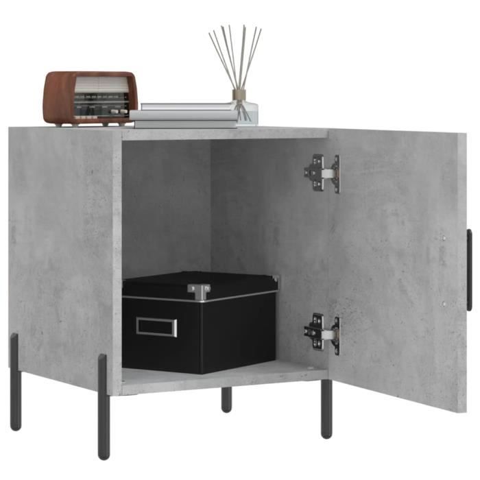 VidaXL Bedside Tables 2 Pcs Concrete Grey 40x40x50 Cm Engineered Wood 827589
