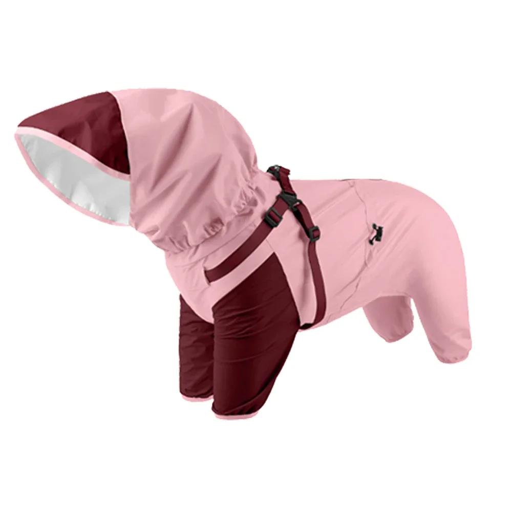 Impermeable Dog Hooded Raincoat for Small medium Dogs Detachable Pet Rain Coat Doberman Corgi mascotas Overalls ubranie dla psa