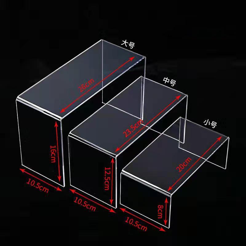 Clear Acrylic Display Riser Stand Jewelry Display Shelf Cupcake Stand Showcase Fixtures for Candy Dessert Figures Collections