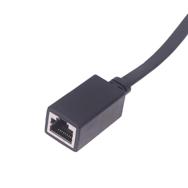 90 Graders Cat7 Nettverksforlengelseskabel Flat Ultra 10G Høyre /Venstre Vinkel Albue Nettverkskabel Rj45 Hann til Hunn Adapterledning