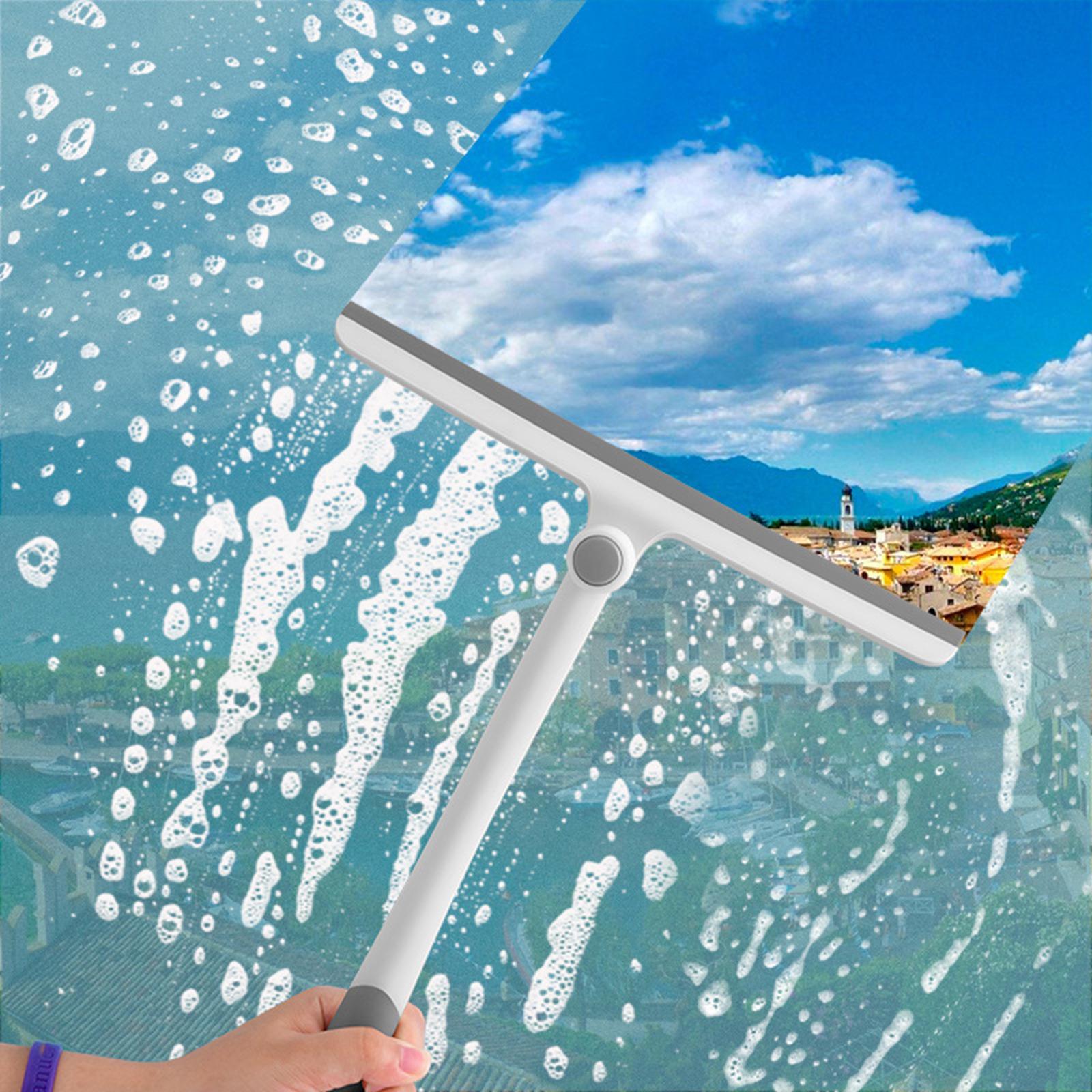 

Household Cleaning Bathroom Mirror Cleaner With Silicone Blade Holder Hook Car Glass Shower Squeegee Window Glass Wiper Scraper#