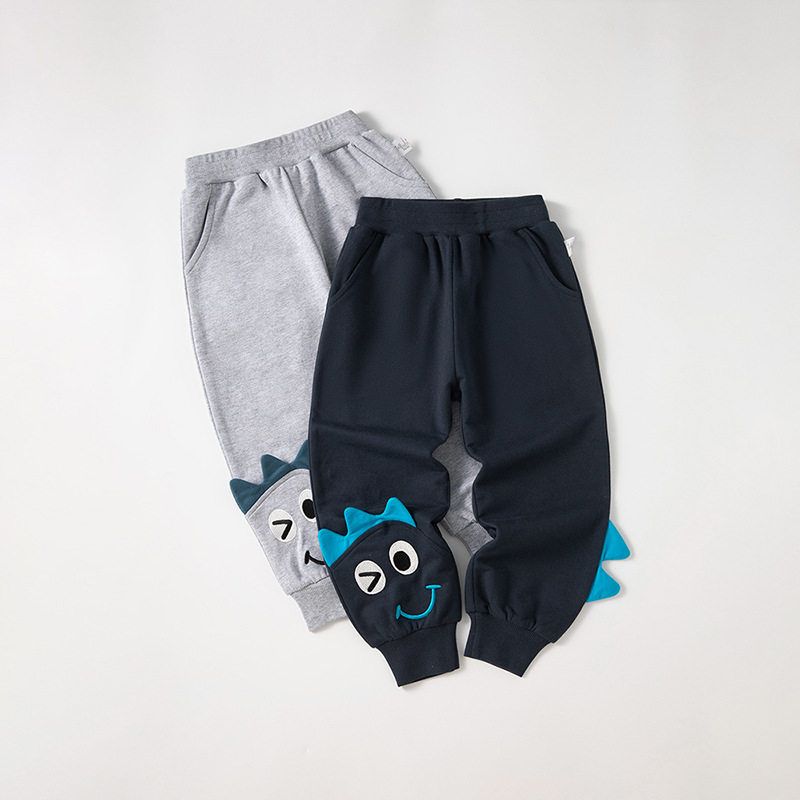 Children's Clothing Spring and Autumn Kids Three-Dimensional Dinosaur Pants Boys and Girls Casual Sports Pants Baby Cotton Mid Waist Pants