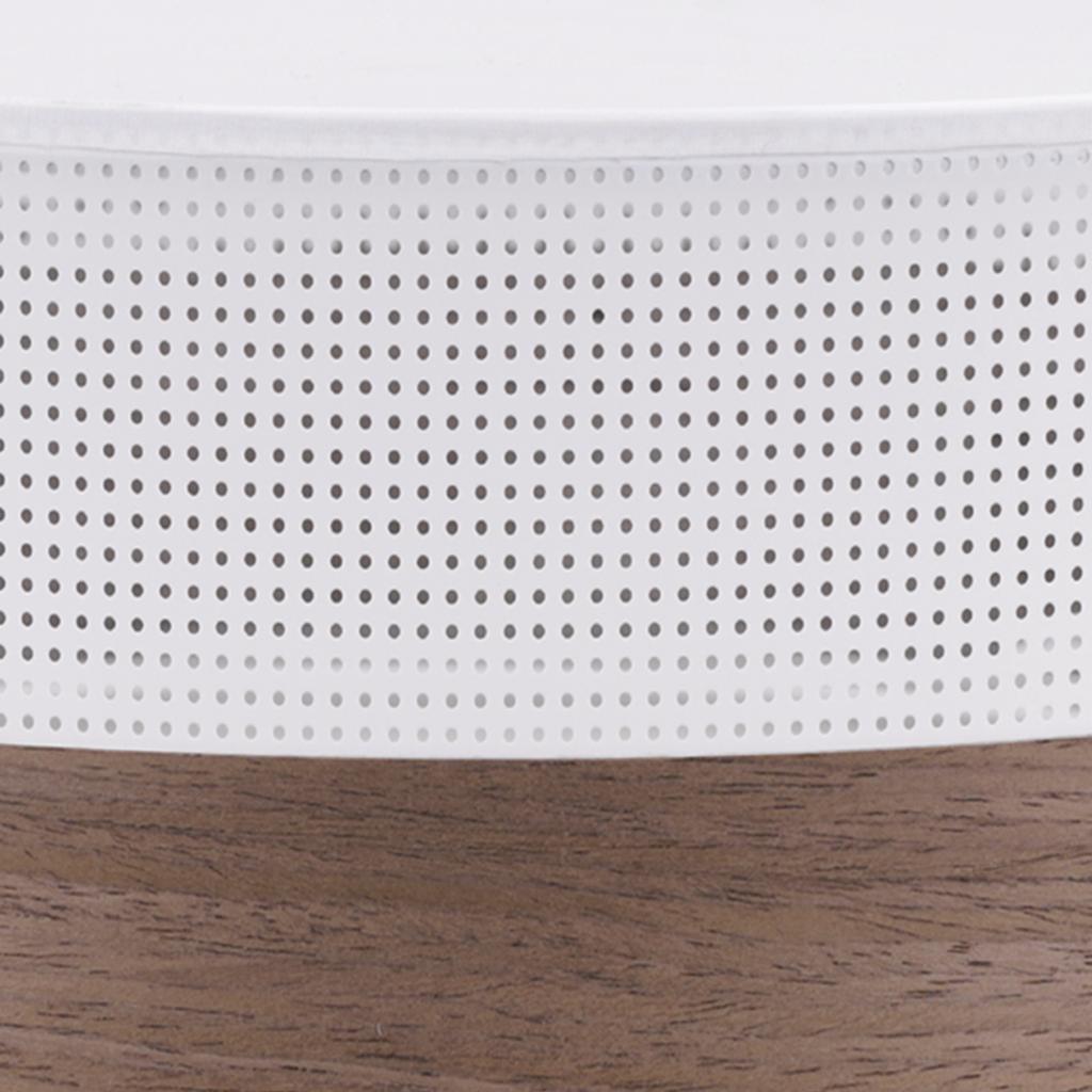 WOOD PLEXI CEILING LAMP WHITE 40CM WALNUT