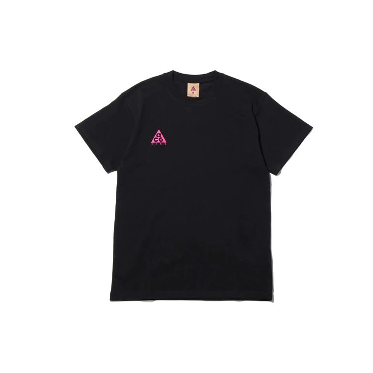 Nike ACG Small Logo Casual Short Sleeve Black / Purple Red Men s BQ7343-013 M