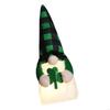 62KD LED Light Up Gnomes Dolls Patricks Day Leprechaun Ornament for Holiday Decors