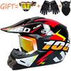 Equipped With 100% Goggles + Gloves Mask Off-road Helmet Mountain Biking Downhill Youth Go-kart