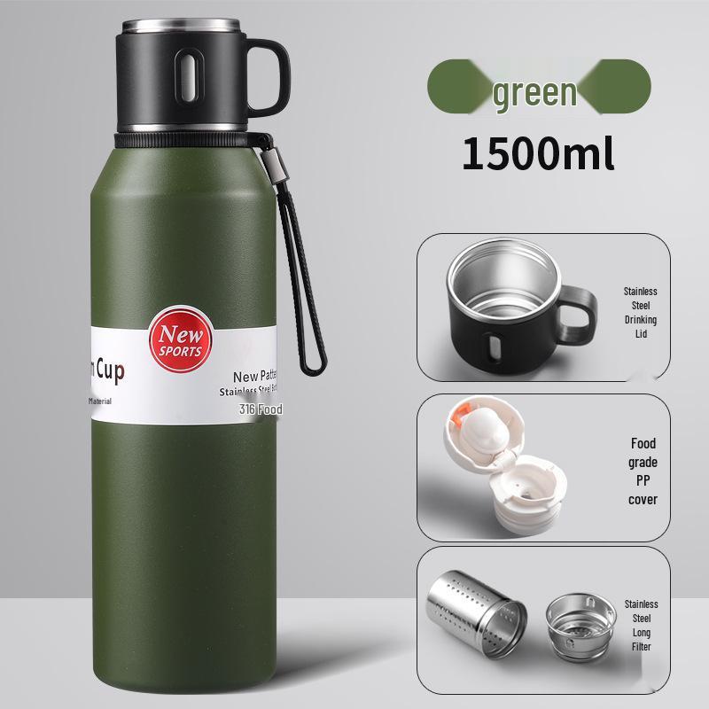 316 Stainless Steel Large-Capacity Insulated Travel Tea Infuser Cup