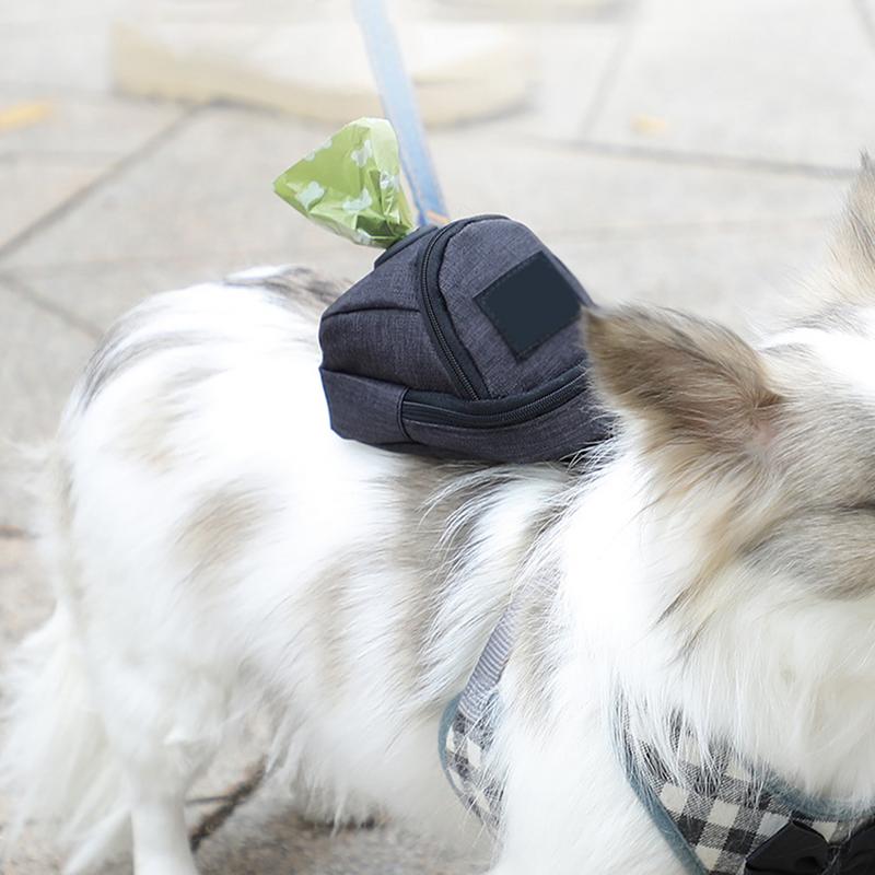 Multifunctional Dog Poop Bag Holder Waste Bag Dispenser With Zipper Outdoor Walking Portable Pet Food Snack Bag For Dog Leash