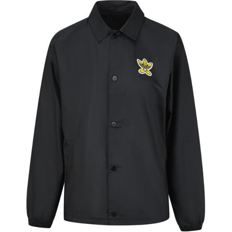 Adidas Оригинальная ветровка Coach Спортивная Повседневная Тканая с длинным рукавом Мужские куртки Черная JD0473 140