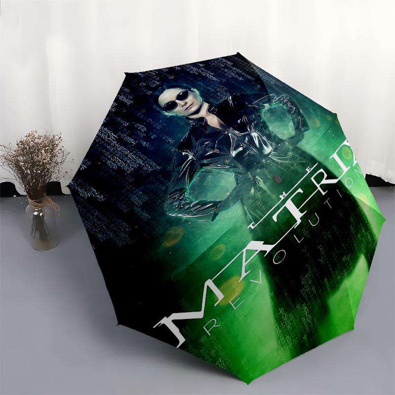 1pc Matrix Revolutions: Neo's Vision Umbrella with Plastic Handle,Suitable for All Seasons Travel Outdoor Multi-functional UmbrellaDCS018