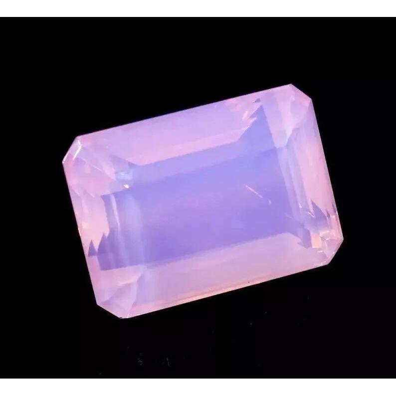 Fabulous A++ Pink Opal Emerald Cut 50-52 Ct Certified Loose Gemstone