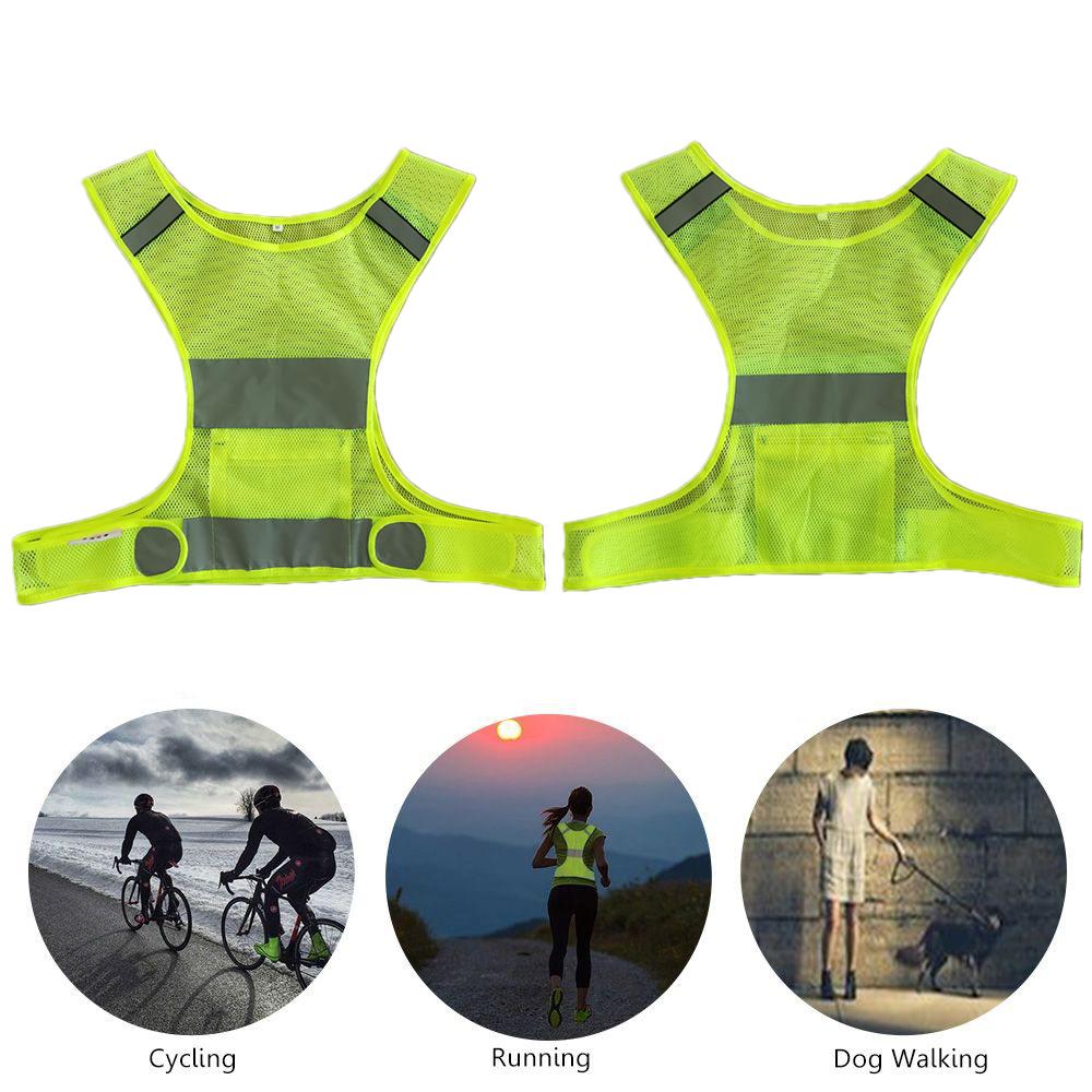 Reflective Vest with Arm Bands Running Gear Ultralight Mesh Safety Vest for Running Cycling Dog Walking Motorcycling