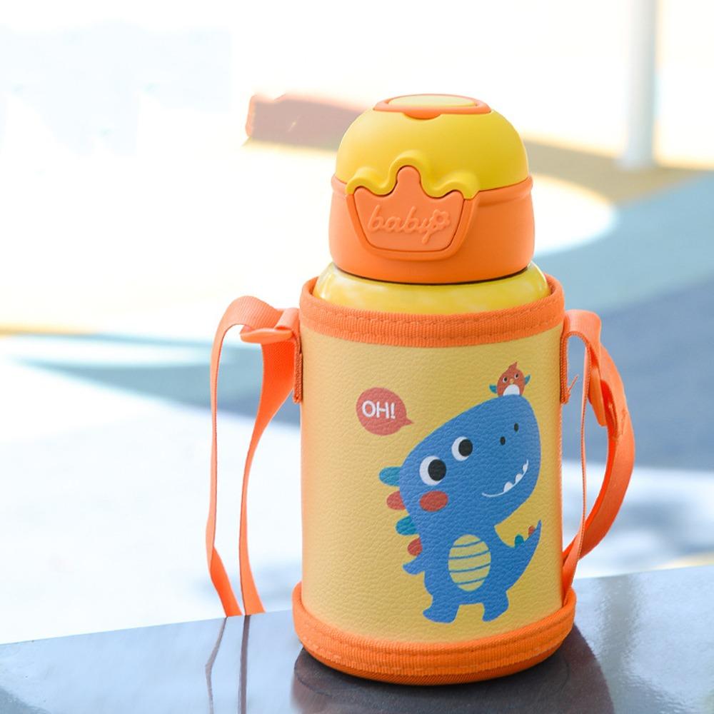 Stainless Steel Children's Water Kettle 480ml Thermal Water Bottle Cute Vacuum Flask  for Students