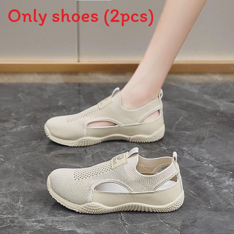 

White Girls Summer Casual Mesh Sneakers With Breathable Pvc Outsole For Youth 40