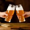 HeY LiLac 500ml Eli Belgian-Inspired Retro Creative Craft Beer Glass | Unique Wavy Cup for Home Bar & Craft Beer Tasting