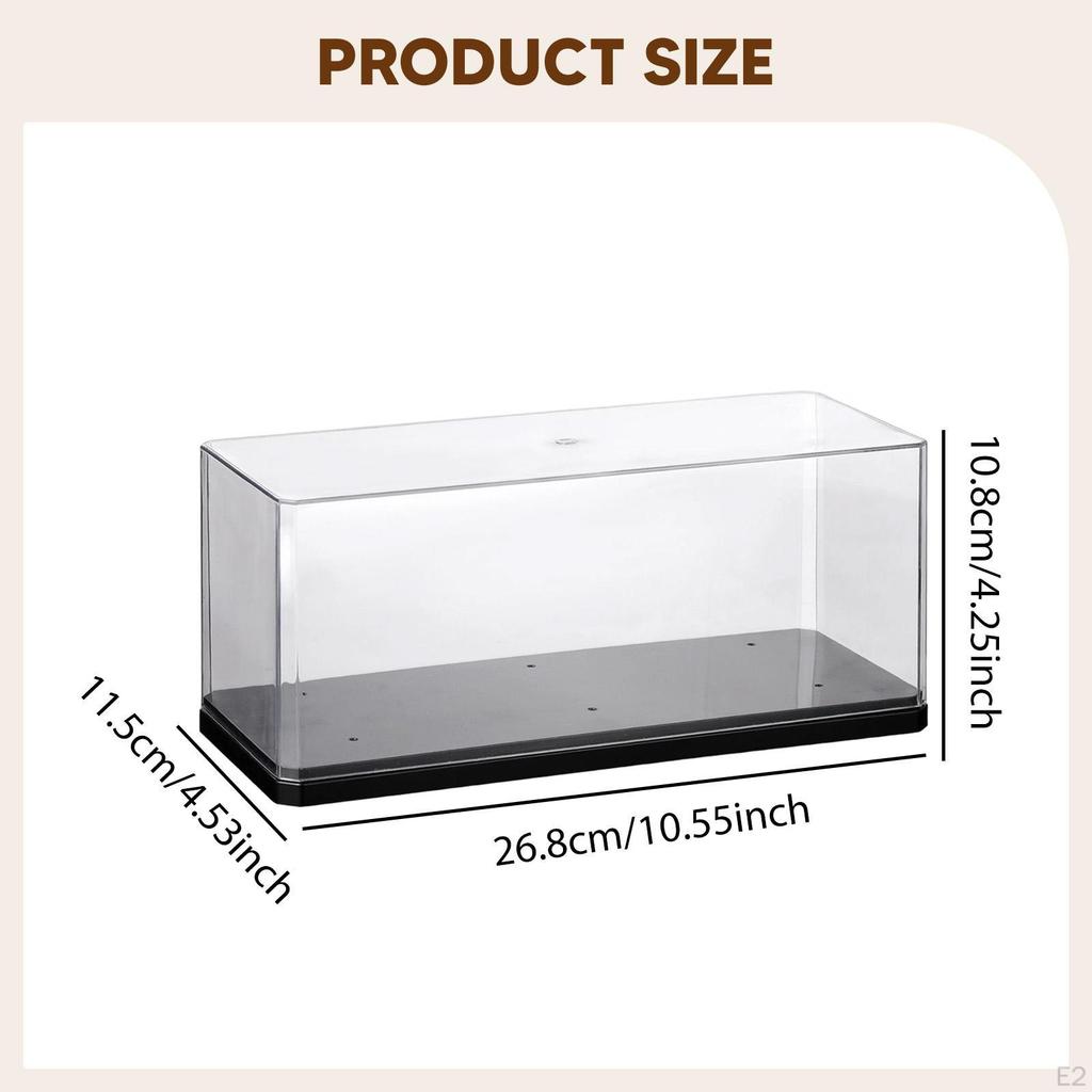 1:24 Clear Acrylic Display Case Countertop Box Stackable Transparent Protection Storage