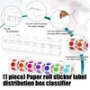 Wall Mountable Sticker Holder With 7 Compartments For Efficient Label Management In Office Retail Environment