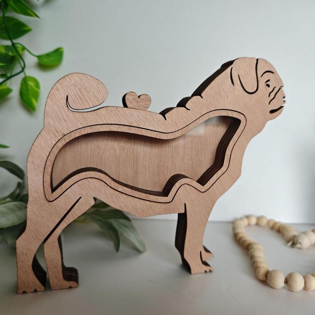 Solid Wood Handwritten Name Dog Hair Memorial Box My Pet's Fur Container Storage Box Pet Ashes Box Pet Memories Collecting Box