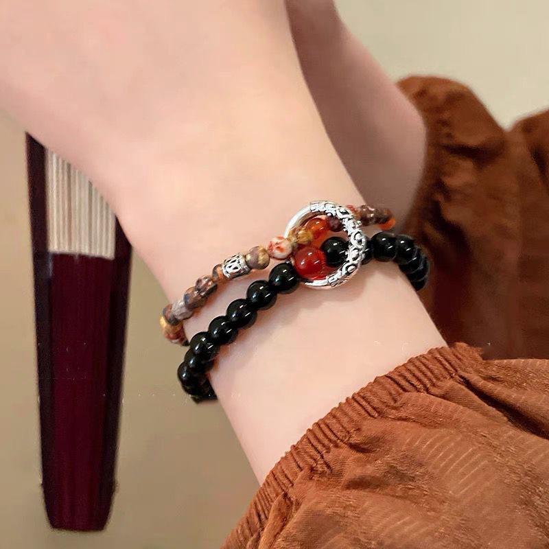 Korean-Style Versatile Pearl Bracelet for Women: Light Luxury, Exquisite, High-End Feel, Popular Beaded Bangle, Elegant Hand Jewelry.