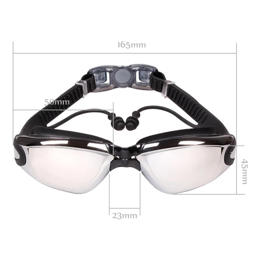 Adult Tinted Swimming Goggles with Diopter Myopia Degree Silicone Underwater Glasses Anti-fog  Water  Uv Protection