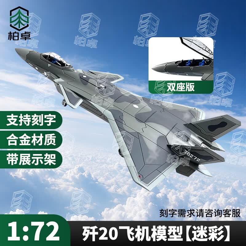 J-20 Fighter Jet Alloy Model