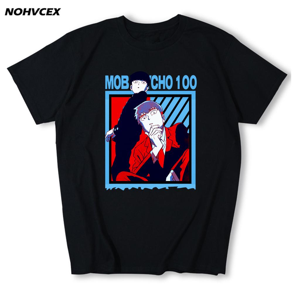 Cool Design Tee Mob Psycho 100 Men Summer Anime Cartoon Print Cotton Casual Man 2XL