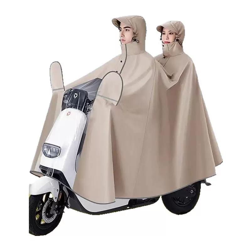 Electric Vehicle Raincoat, Electric Motorcycle Double-Person Raincoat for Men and Women, Oversized Long Full-Body Rain Poncho for Heavy Rain, New
