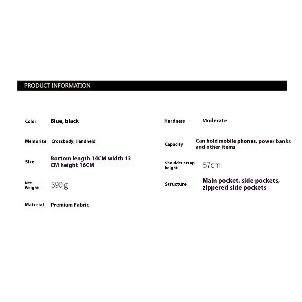 Niche Design Denim Splicing Foreign Gas Bucket Bag 2 Versatile Portable Messenger Small Bag