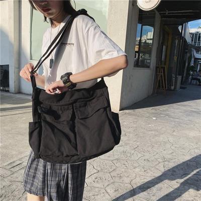 Large Capacity Canvas Crossbody Bag for Women - Versatile Youth Shoulder Bag & College Backpack