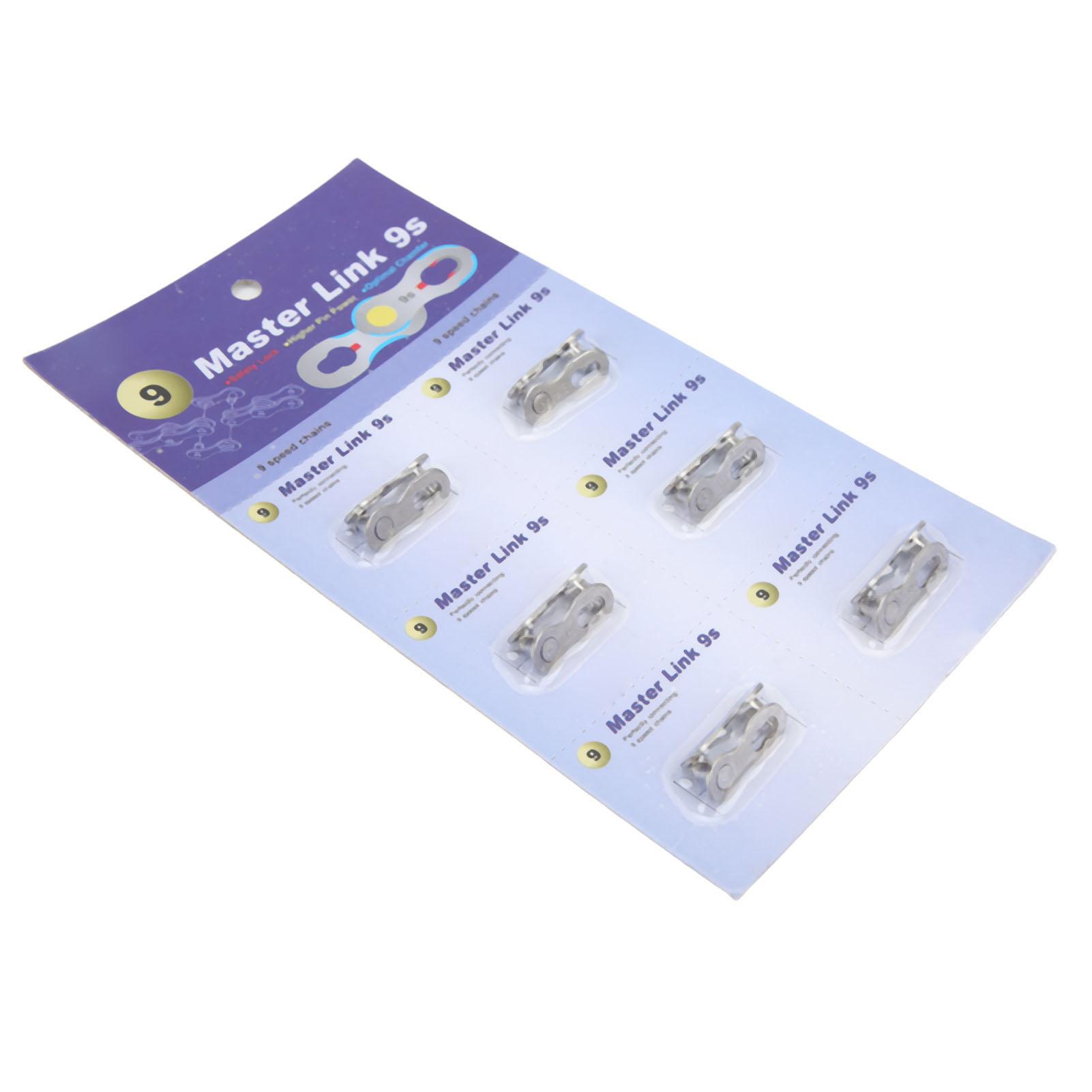 

6 Pairs Bike Chain Quick Links Steel Missing Chain Repair Connector for Mountain Road Bicycle9 Speed