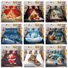 3D Christmas Home Bedding Set Gift Pattern Bedding Cover Pillow Case 2/3 Pieces AU240 * 270 Full Size Single/Double Bed Soft Bedroom Decoration