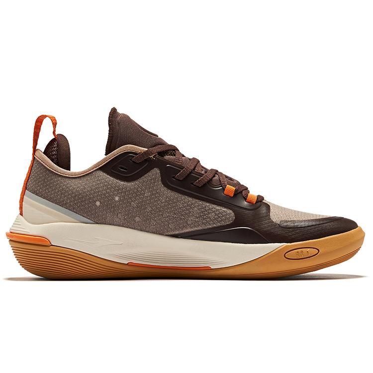 Erke Qixi Professional Combat Shock Absorption Rebound Low-Top Basketball Shoes Men sneaker Chocolate 51124304172-806
