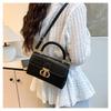 Fashionable Fashionable Lock Buckle Crocodile Pattern Leisure Handheld Single Shoulder Crossbody Small Square Bag For Women