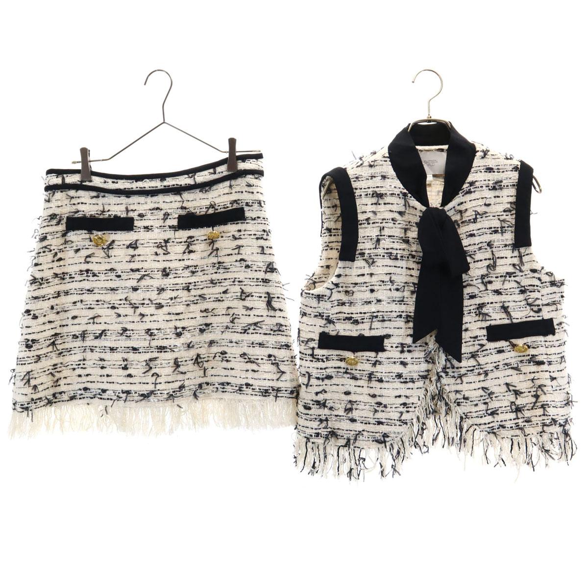 

GiAMBATTiSTA VALLi сделано в Италии Твидовый жакет без рукавов Комплект 44 Женский Б/У