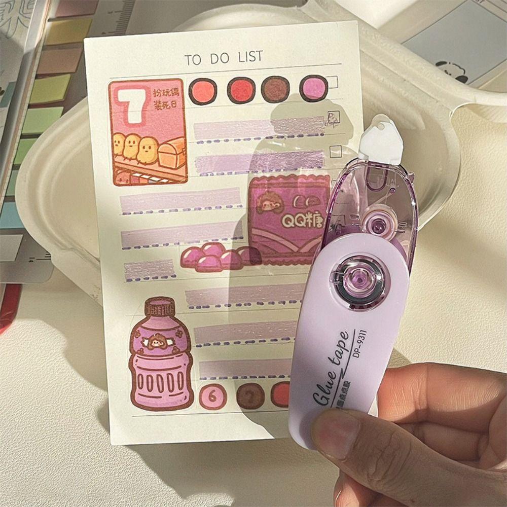 DIY Scrapbooking Dot Glue 4M Large Capacity Roller Glue Tape Portable Glue Tape  Student Gift