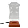 Light-up Guitar Pick Holder Clear Acrylic Guitar Pick Holder With Wooden Base Electric Guitar Headstock Shape Pick Holder