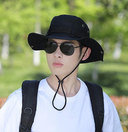 Bucket hat summer hat fishing visor adult men and women outdoor climbing sun hat foldable large brim