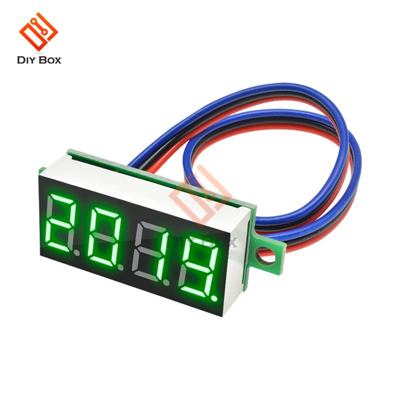 Mini 0.36 inch DC 0V-100V 4 Bits Mini Digital Voltmeter LED Panel Electric Voltage Tester Three Wires Voltage Meter Panel Tester