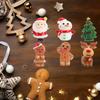 6x Christmas Cake Topper Santa Reindeer Decorations Multipurpose Creative with Xmas Tree