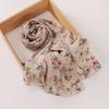 New Printed Hijabs Shawl Bubble Chiffon Hijabs Woman Design Flower Shawls Muslim Scarves Headscarf Wraps Turbans Long Scarves