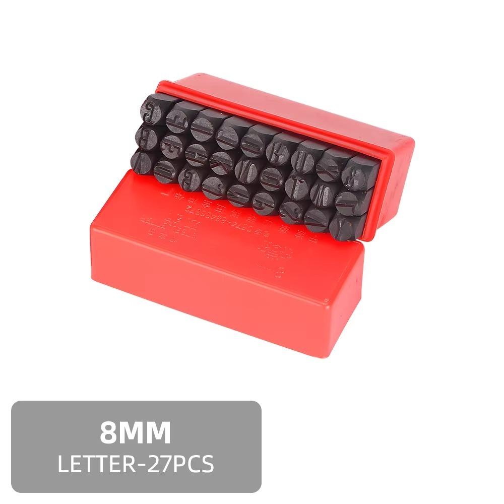 3-12.5 mm Digital Letter Stamp With Plastic Case Letter Stamp Punch Tools Leather Steel Punch